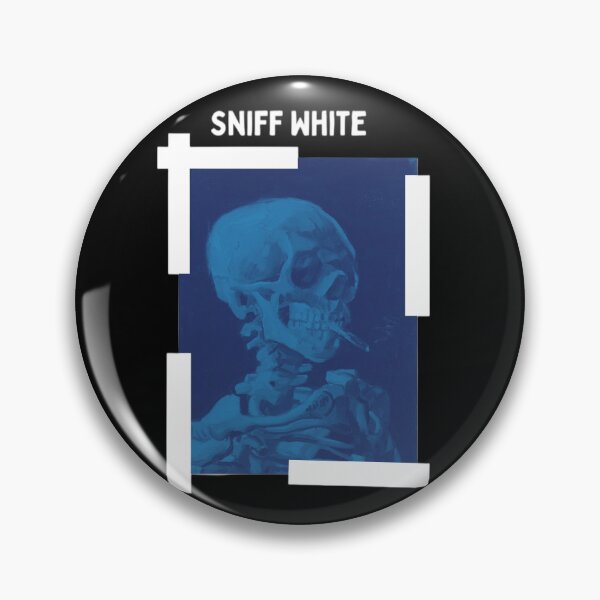 Item preview, Sniff White Vincent Van Gogh Smoking Skeleton designed and sold by thecooltable.
