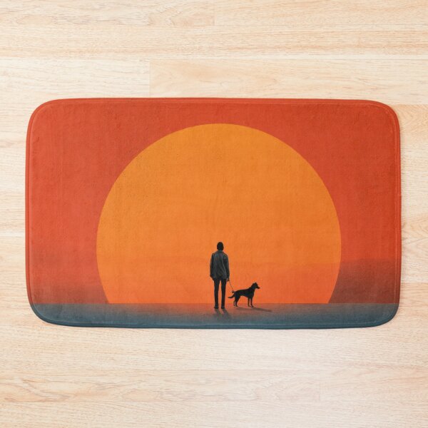 Item preview, Boy and dog watching sunset together designed and sold by anytka.