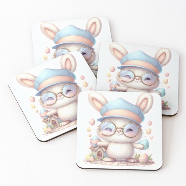 Item preview, Kawaii Easter Bunny Postman – Cute Spring Mail Delivery Illustration designed and sold by SmartyWonders.