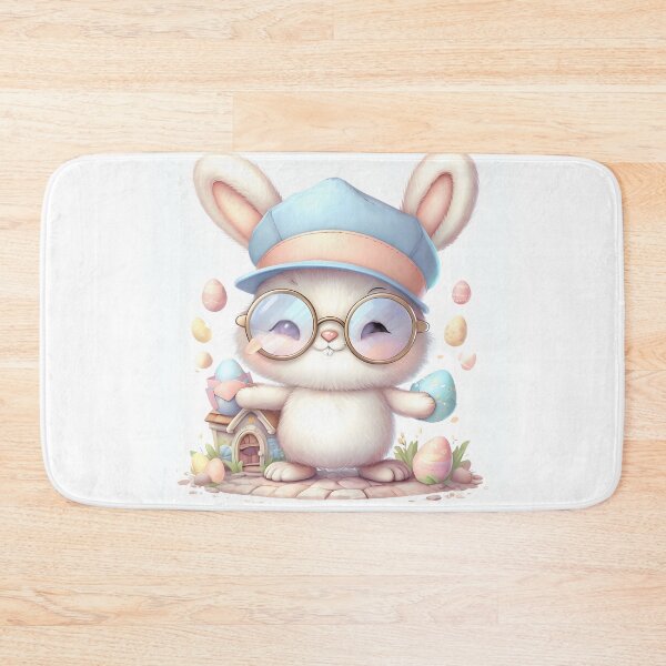 Item preview, Kawaii Easter Bunny Postman – Cute Spring Mail Delivery Illustration designed and sold by SmartyWonders.