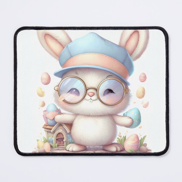 Item preview, Kawaii Easter Bunny Postman – Cute Spring Mail Delivery Illustration designed and sold by SmartyWonders.