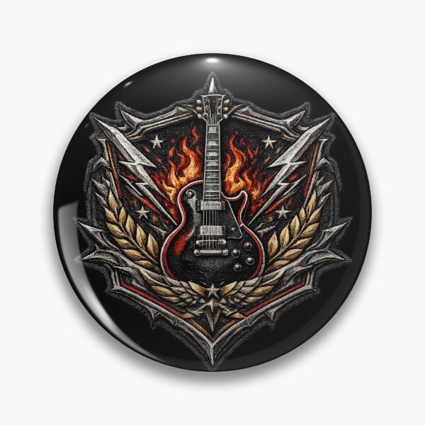 Item preview, Guitar Slayer Elite Patch – Dark Heavy Metal Badge designed and sold by ThoughtsInTheOpen.