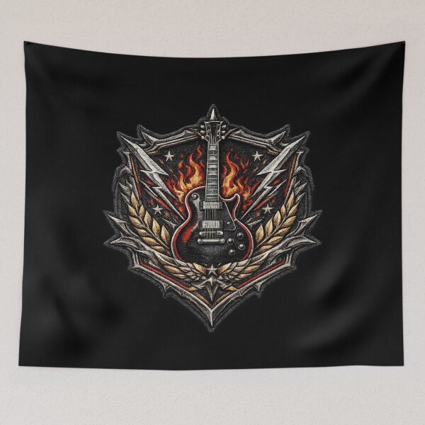 Item preview, Guitar Slayer Elite Patch – Dark Heavy Metal Badge designed and sold by ThoughtsInTheOpen.