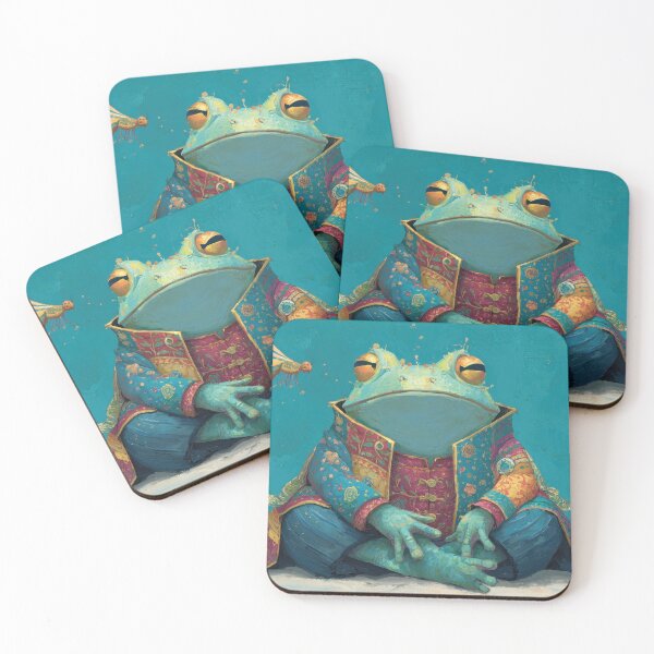 Item preview, Frog sits with dragonfly nearby designed and sold by anytka.