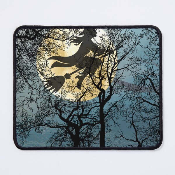 Item preview, witch flying over a full moon designed and sold by Diseño que alegran tu día.