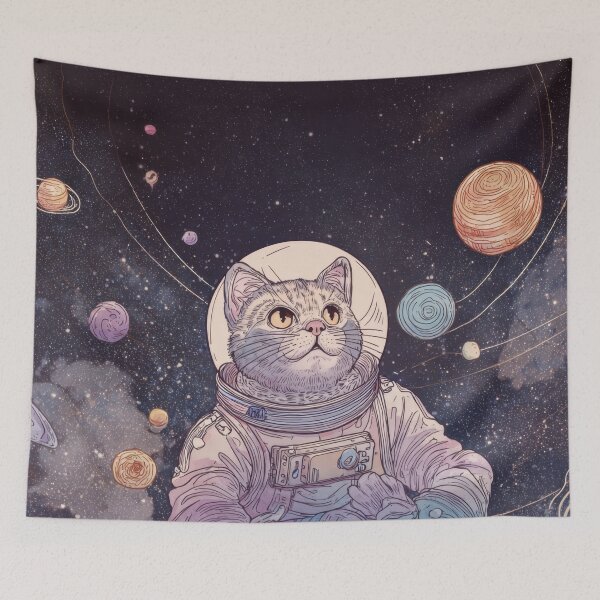 Item preview, Cat in space explores new worlds designed and sold by anytka.