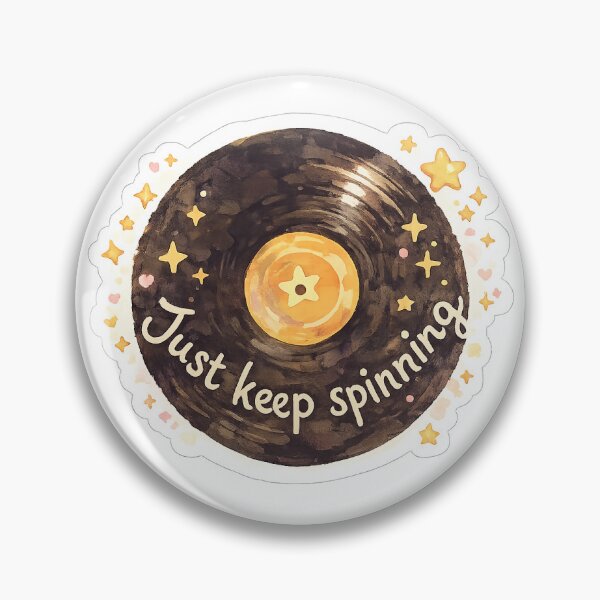 Item preview, Just Keep Spinning Vinyl  designed and sold by Softlight Studio.