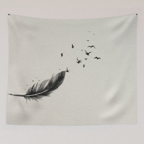 Item preview, Feather and birds take flight in art designed and sold by anytka.
