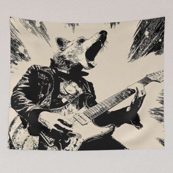 Item preview, Wolf in a mask plays guitar designed and sold by anytka.