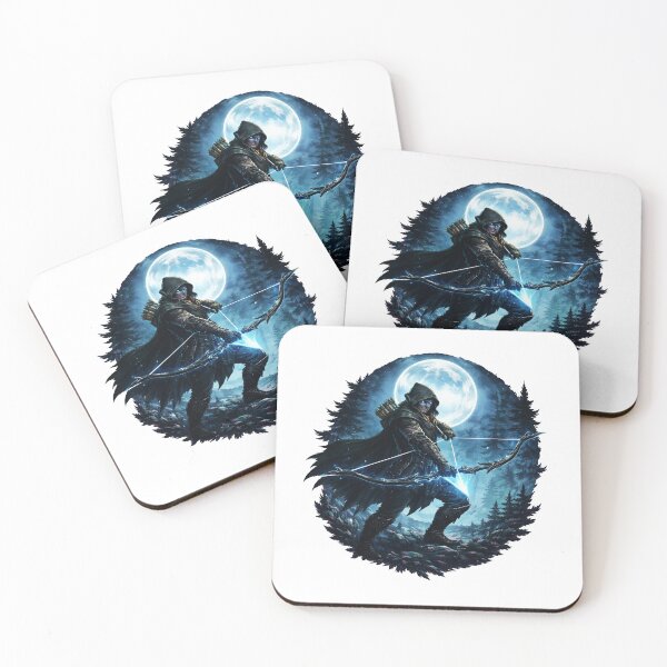Item preview, Shadow Moon Elf Archer Fantasy Sticker designed and sold by Mystic Wild Studio.