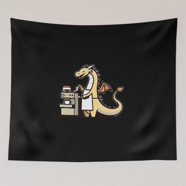 Item preview, Dragon Barista Coffee Lover Gift – Fantasy Café Design designed and sold by CyfroweMysli.