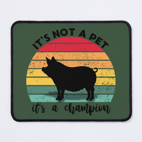 Item preview, Vintage Show Pig Silhouette – Retro Sunset Livestock Pig Lover County Fair Farm Life Design designed and sold by ArcticFoxStudio.
