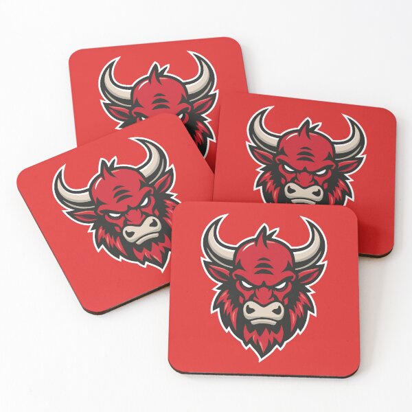 Item preview, Furious Reddish Bull – Aggressive Mascot Logo Design designed and sold by MerlinWear.