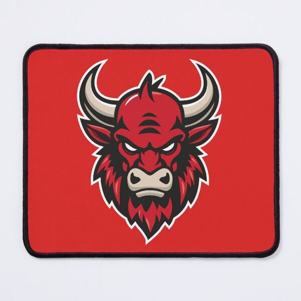 Item preview, Furious Reddish Bull – Aggressive Mascot Logo Design designed and sold by MerlinWear.