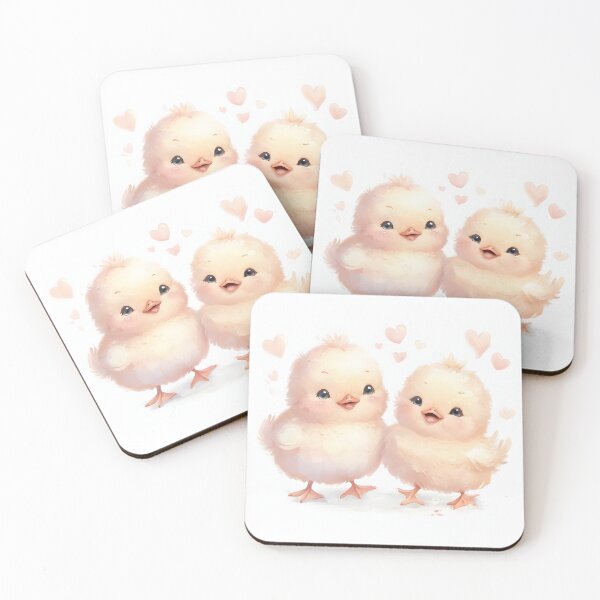 Item preview, Kawaii Marshmallow Chicks • Cute Pastel Easter Chubby Chick Art designed and sold by SmartyWonders.