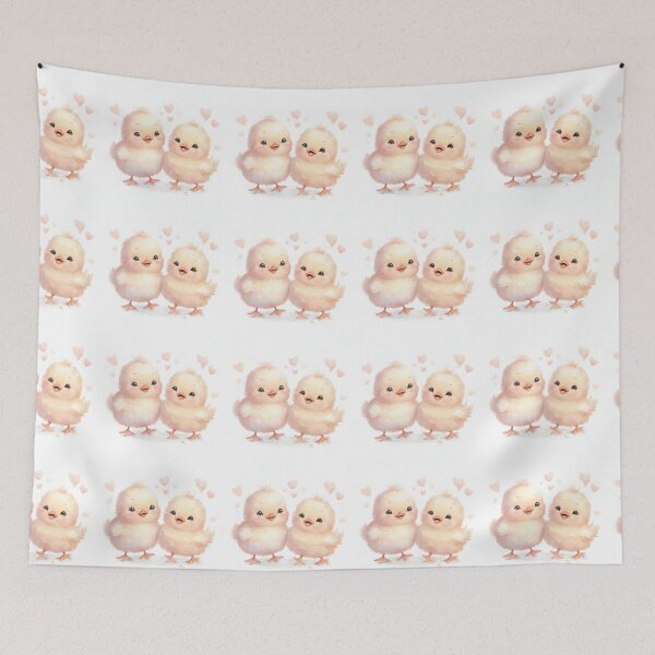 Item preview, Kawaii Marshmallow Chicks • Cute Pastel Easter Chubby Chick Art designed and sold by SmartyWonders.