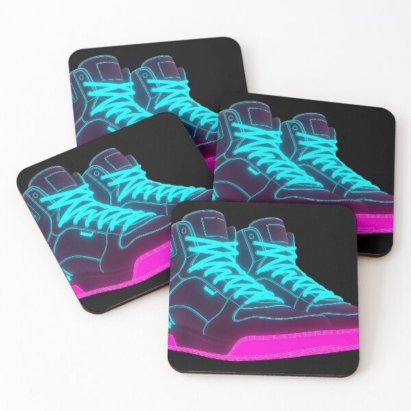 Item preview, Neon Light-Up Sneakers - High-Top Cyberpunk Shoes Art designed and sold by powersunlight.