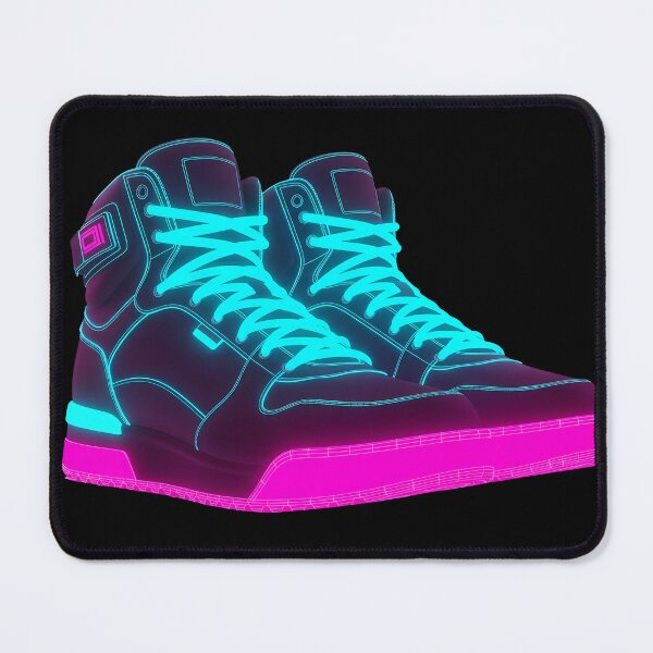 Item preview, Neon Light-Up Sneakers - High-Top Cyberpunk Shoes Art designed and sold by powersunlight.