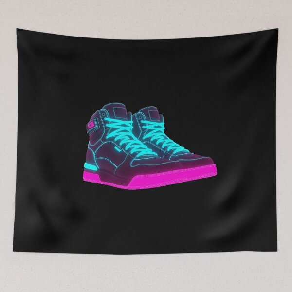 Item preview, Neon Light-Up Sneakers - High-Top Cyberpunk Shoes Art designed and sold by powersunlight.