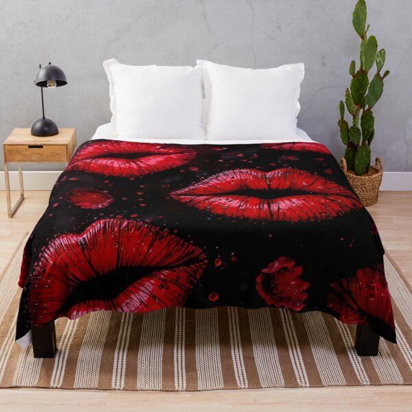 Item preview, Red Gothic Lips Passion Pattern designed and sold by Good Vibes .