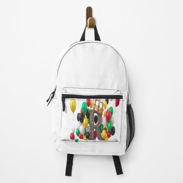 Item preview, Royal R Monogram - Elegant King's Crown & Colorful Balloon Celebration Art designed and sold by KalamAura.