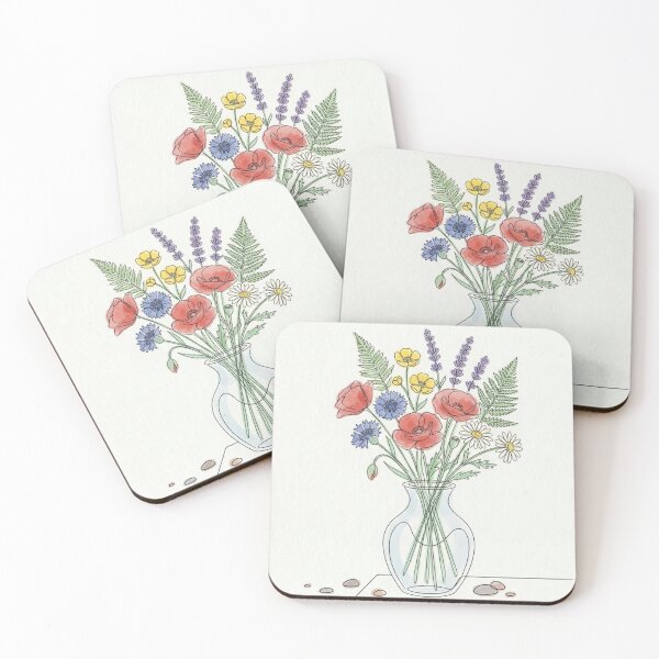 Item preview, Wild flowers, Japandi style, warm minimalism designed and sold by The Timeless Inkwell.