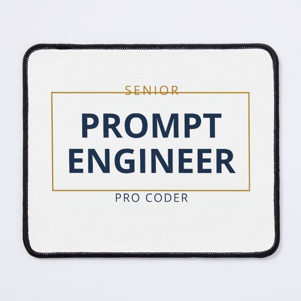 Item preview, Senior Prompt Engineer Badge Minimalist Tech designed and sold by peony66.
