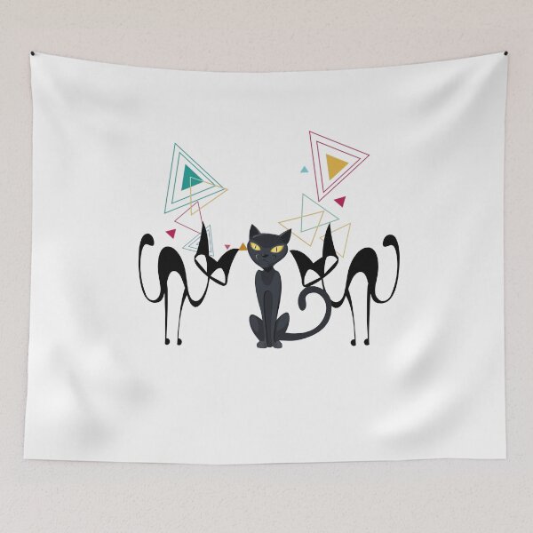 Item preview, Mid Century Modern Cat Shirt | Atomic Feline Design designed and sold by WavesOnOcéano.