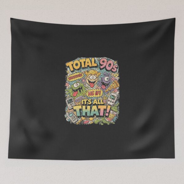 Item preview, Totally 90s It’s All That – Retro Cartoon Chaos Design, Vintage Distressed Y2K Aesthetic designed and sold by Studio Yvonne .