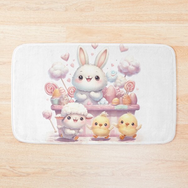 Item preview, Kawaii Easter Candy Shop Animals • Bunny, Lamb & Chicks • Pastel Cute Sweet Shop Art designed and sold by SmartyWonders.