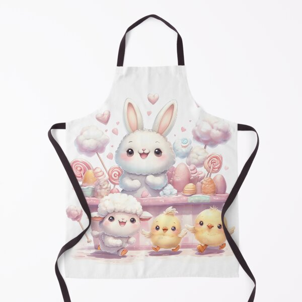 Item preview, Kawaii Easter Candy Shop Animals • Bunny, Lamb & Chicks • Pastel Cute Sweet Shop Art designed and sold by SmartyWonders.