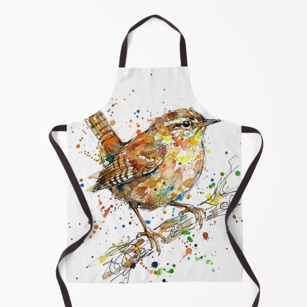 Item preview, Abstract Colourful Wren Watercolour Bird Art designed and sold by Printpix.