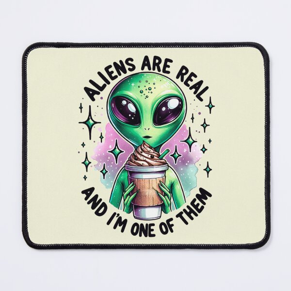 Item preview, Aliens Are Real Funny Alien Frappuccino Coffee Lover Aesthetic designed and sold by Testarossi Designs.