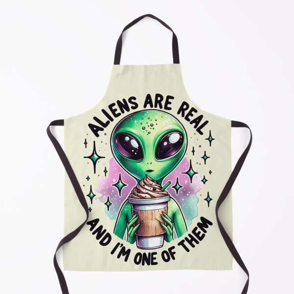 Item preview, Aliens Are Real Funny Alien Frappuccino Coffee Lover Aesthetic designed and sold by Testarossi Designs.