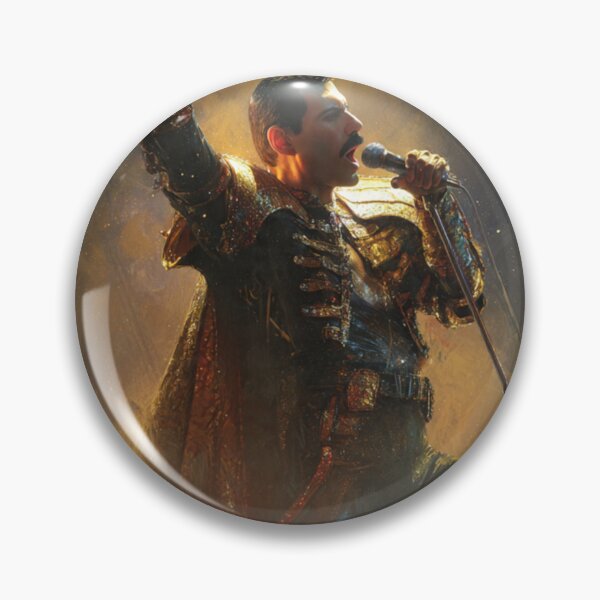 Item preview, Freddie Mercury Mythic Rock Emperor Golden Stage Fantasy Illustration designed and sold by SHOCAMPOS DESIGNS .