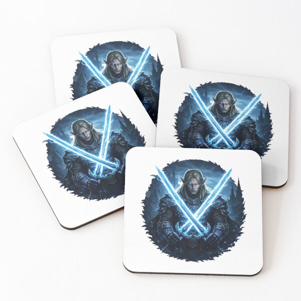 Item preview, Dual Sword Elf Warrior Fantasy Sticker designed and sold by Mystic Wild Studio.