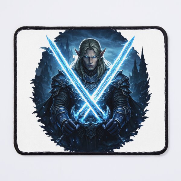 Item preview, Dual Sword Elf Warrior Fantasy Sticker designed and sold by Mystic Wild Studio.