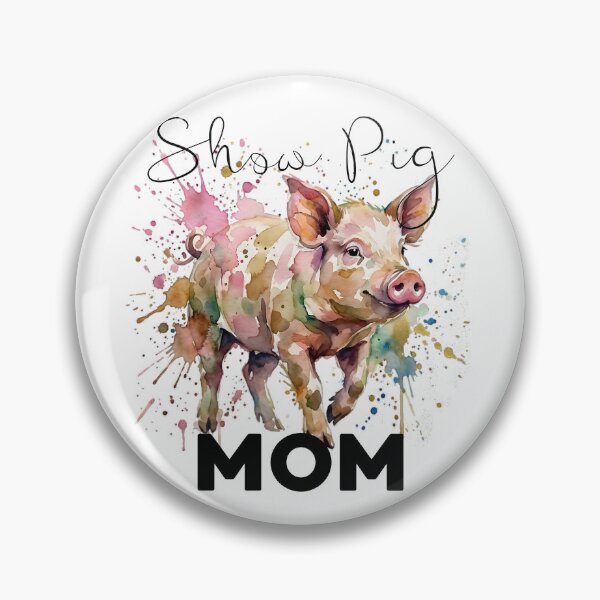 Item preview, Show Pig Mom Watercolor Design – Colorful Livestock Pig Lover County Fair Farm Life Gift designed and sold by ArcticFoxStudio.