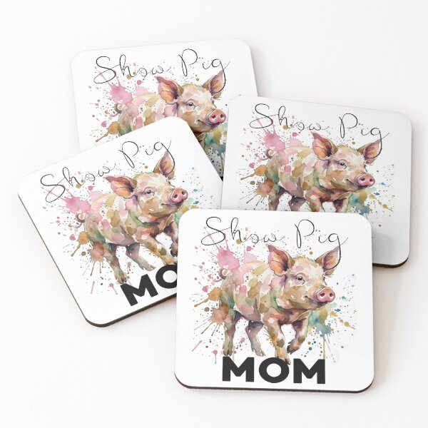 Item preview, Show Pig Mom Watercolor Design – Colorful Livestock Pig Lover County Fair Farm Life Gift designed and sold by ArcticFoxStudio.
