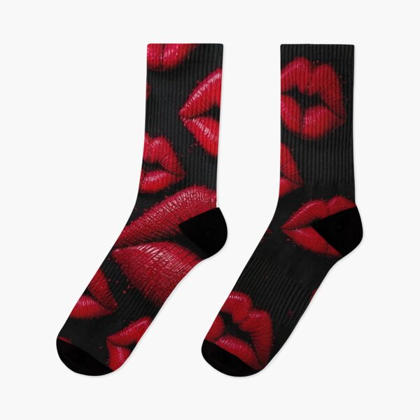 Item preview, Bold Red Lips Pop-Art Pattern designed and sold by Good Vibes .