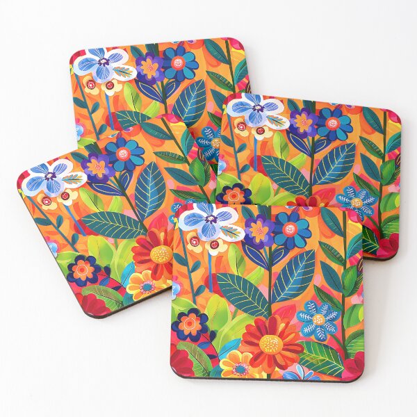 Item preview, Hippie 1960's Colorful Funky Flowers Vibrant Art Designs designed and sold by DEC02.