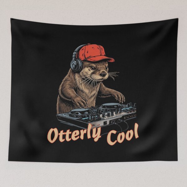 Item preview, Otterly Cool DJ - Otter pun designed and sold by SidTastic .