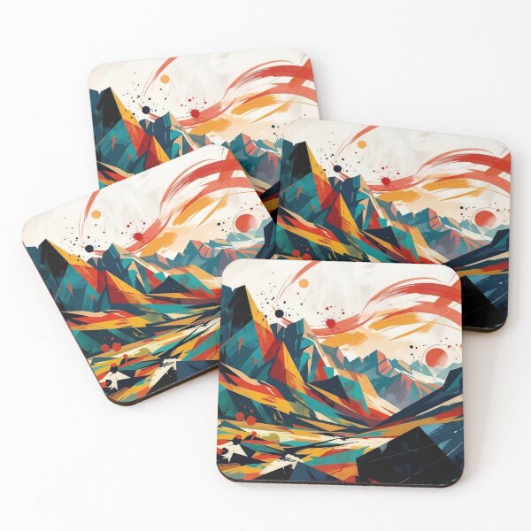 Item preview, Abstract Pirate Ship Storm Colorful Ocean Waves Modern Nautical Art designed and sold by Meteor Destroyer.