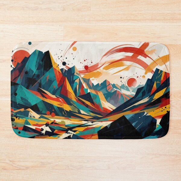 Item preview, Abstract Pirate Ship Storm Colorful Ocean Waves Modern Nautical Art designed and sold by Meteor Destroyer.