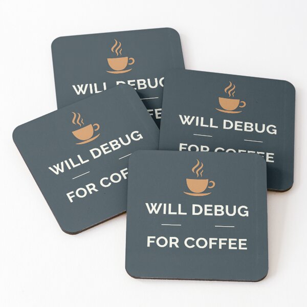 Item preview, Will Debug For Coffee Funny Developer Sticker designed and sold by peony66.