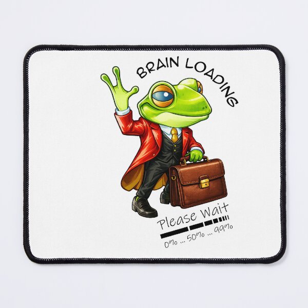 Item preview, Brain Loading… Please Wait – Work Mode Frog designed and sold by Dinaelsherkawy.