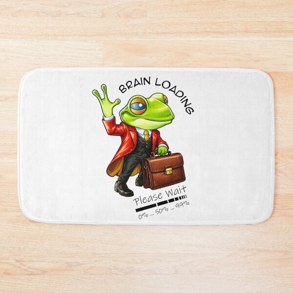 Item preview, Brain Loading… Please Wait – Work Mode Frog designed and sold by Dinaelsherkawy.