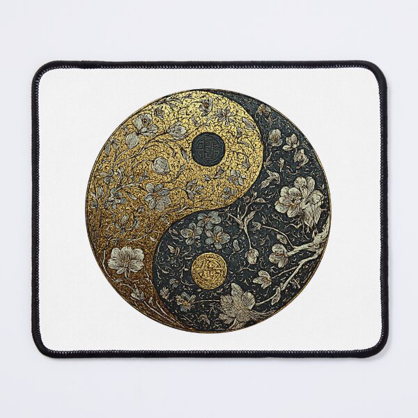 Item preview, Yin Yang Golden Floral Harmony designed and sold by Tomasso76.