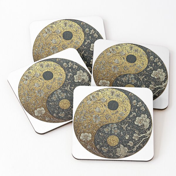 Item preview, Yin Yang Golden Floral Harmony designed and sold by Tomasso76.