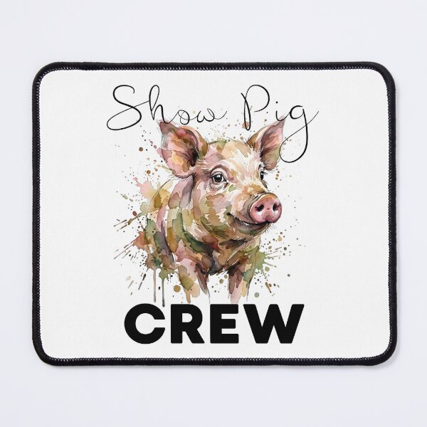Item preview, Show Pig Crew Watercolor Design – Colorful Livestock Pig Lover County Fair Farm Life Group Gift designed and sold by ArcticFoxStudio.
